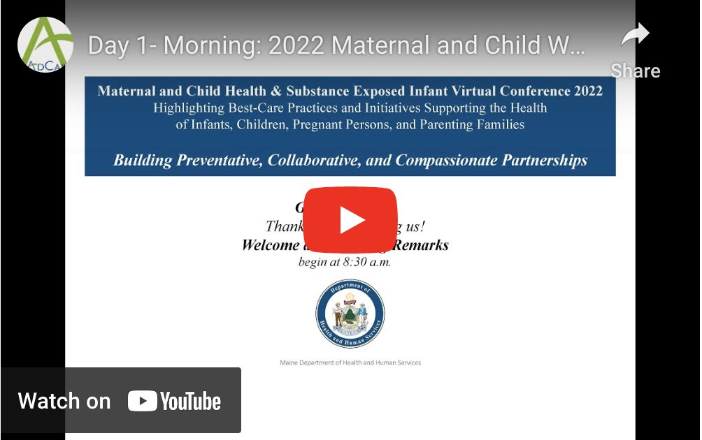2022 Maternal and Child Health and Substance Exposed Infant Conference