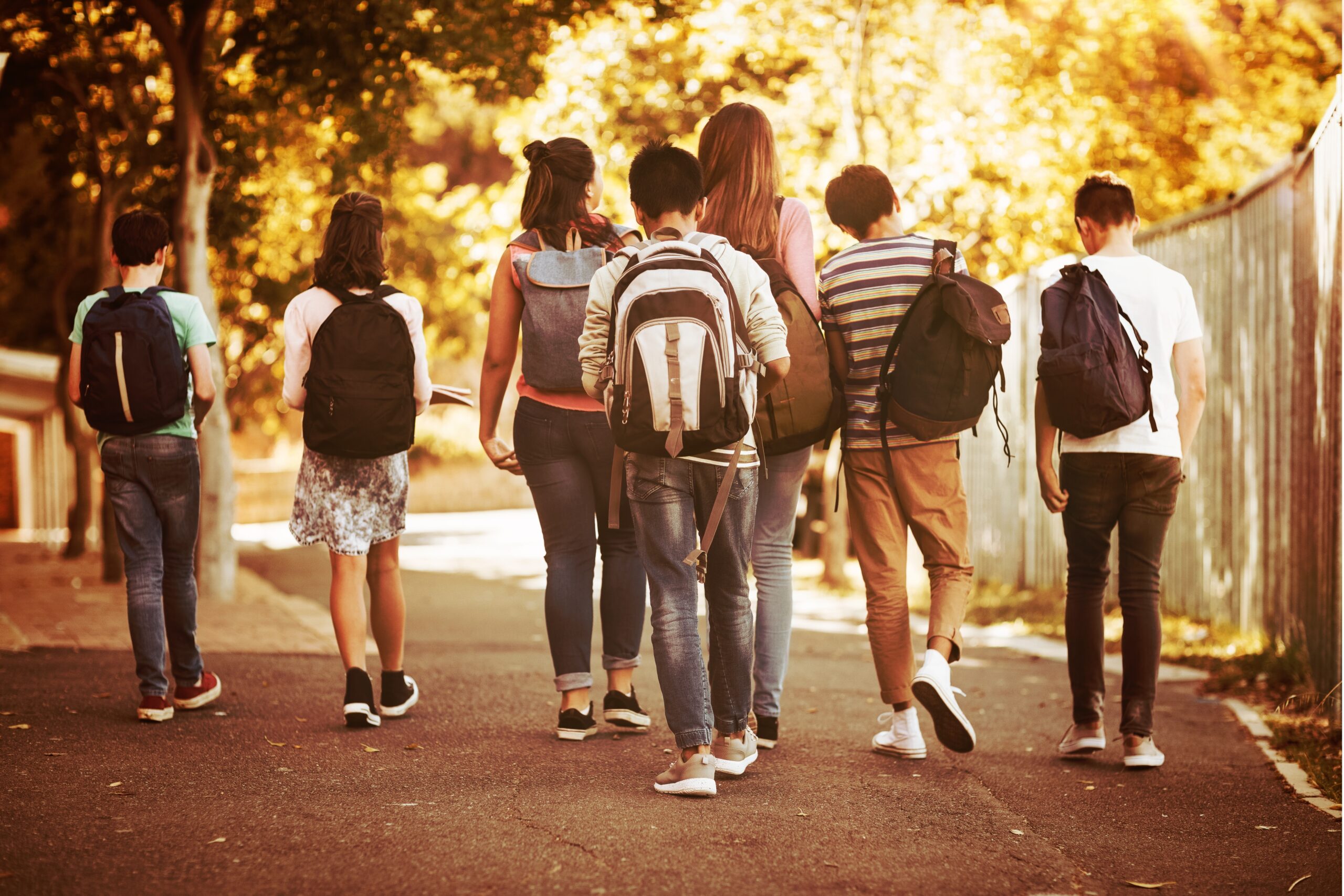 Image of Teens walking