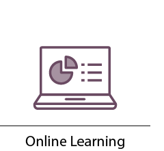 Online learning, laptop with graph up