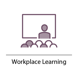 Workplace learning, speaker in front of audience