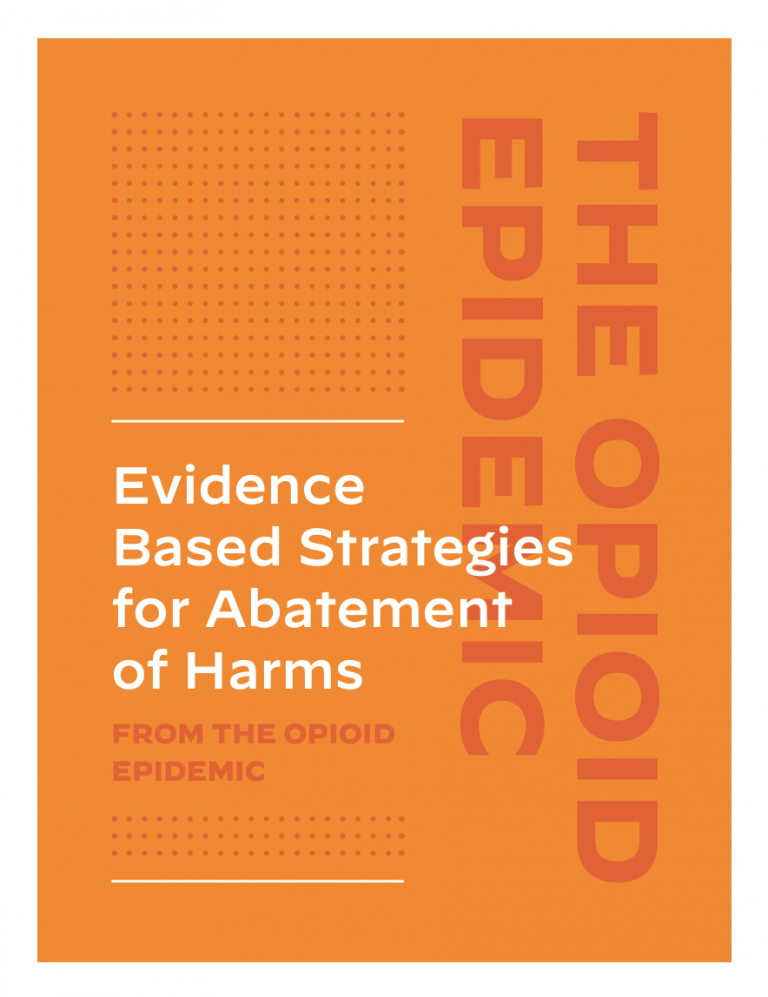 Cover to Evidence Based Strategies for Abatement of Harms from the Opioid Epidemic