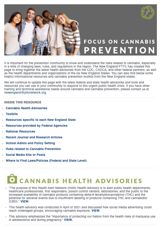 Cover Focus on Cannabis Prevention 2022