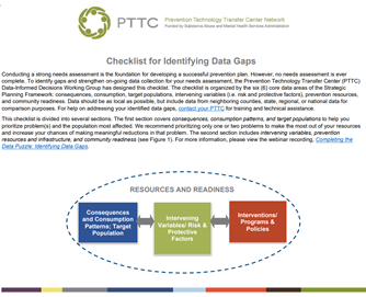 checklist for identifying data gaps