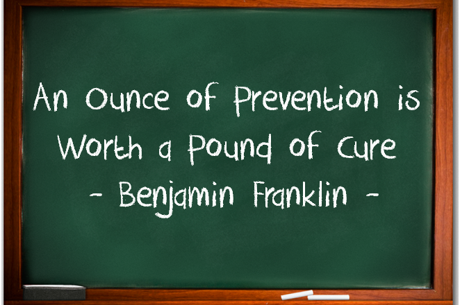 Ounce of prevention quote text