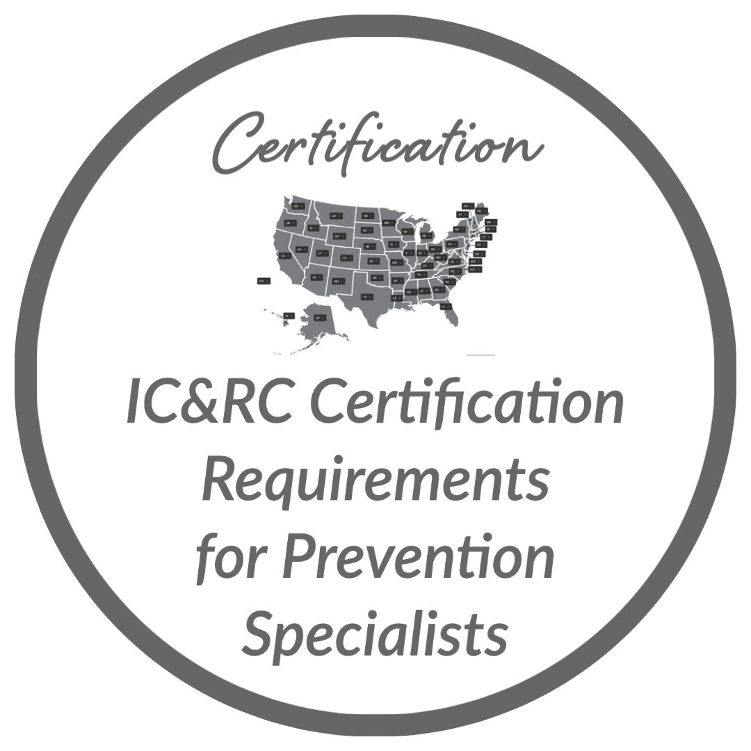 IC&RC certification requirements for Certified Prevention Specialist fields