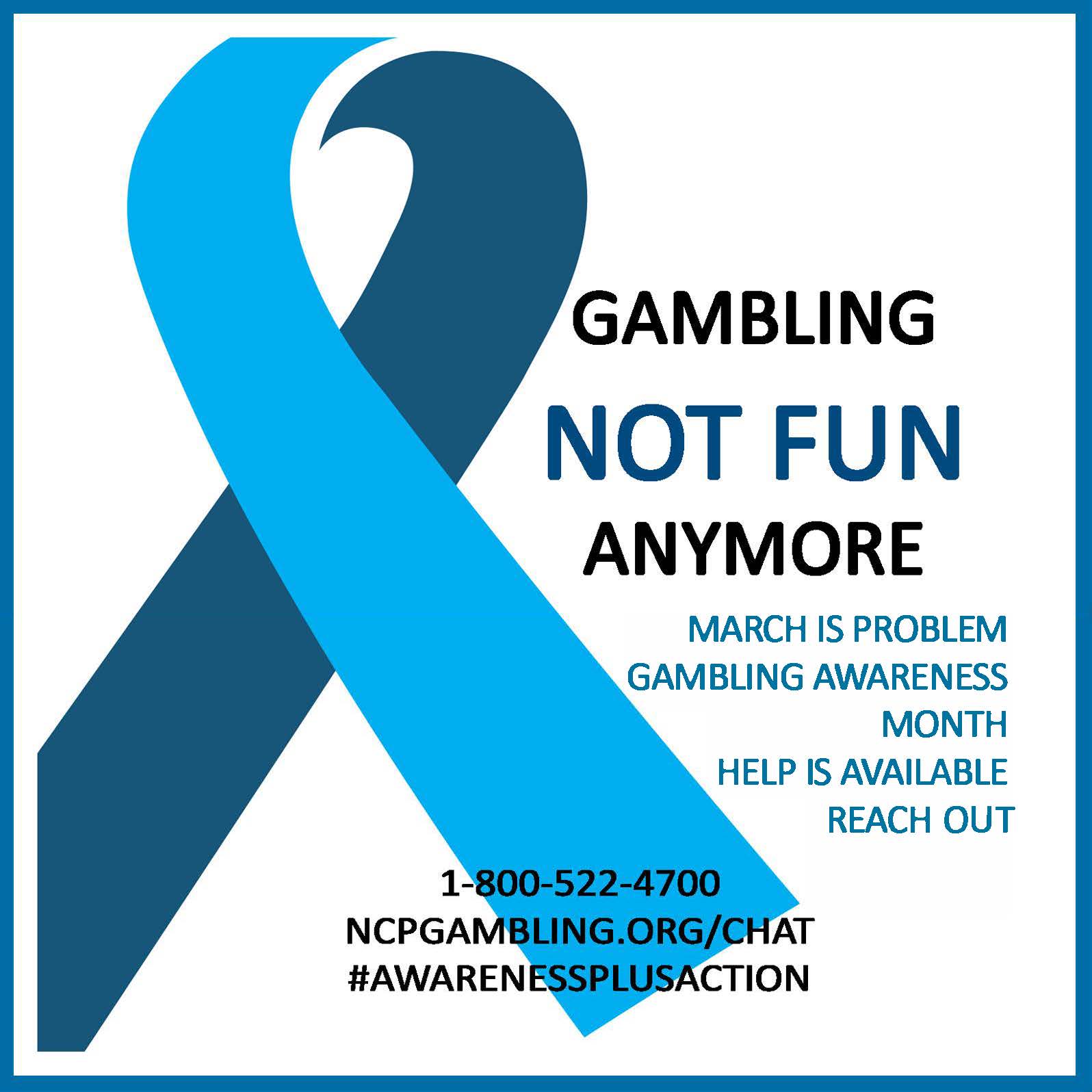 Problem Gambling Awareness Month Ribbon