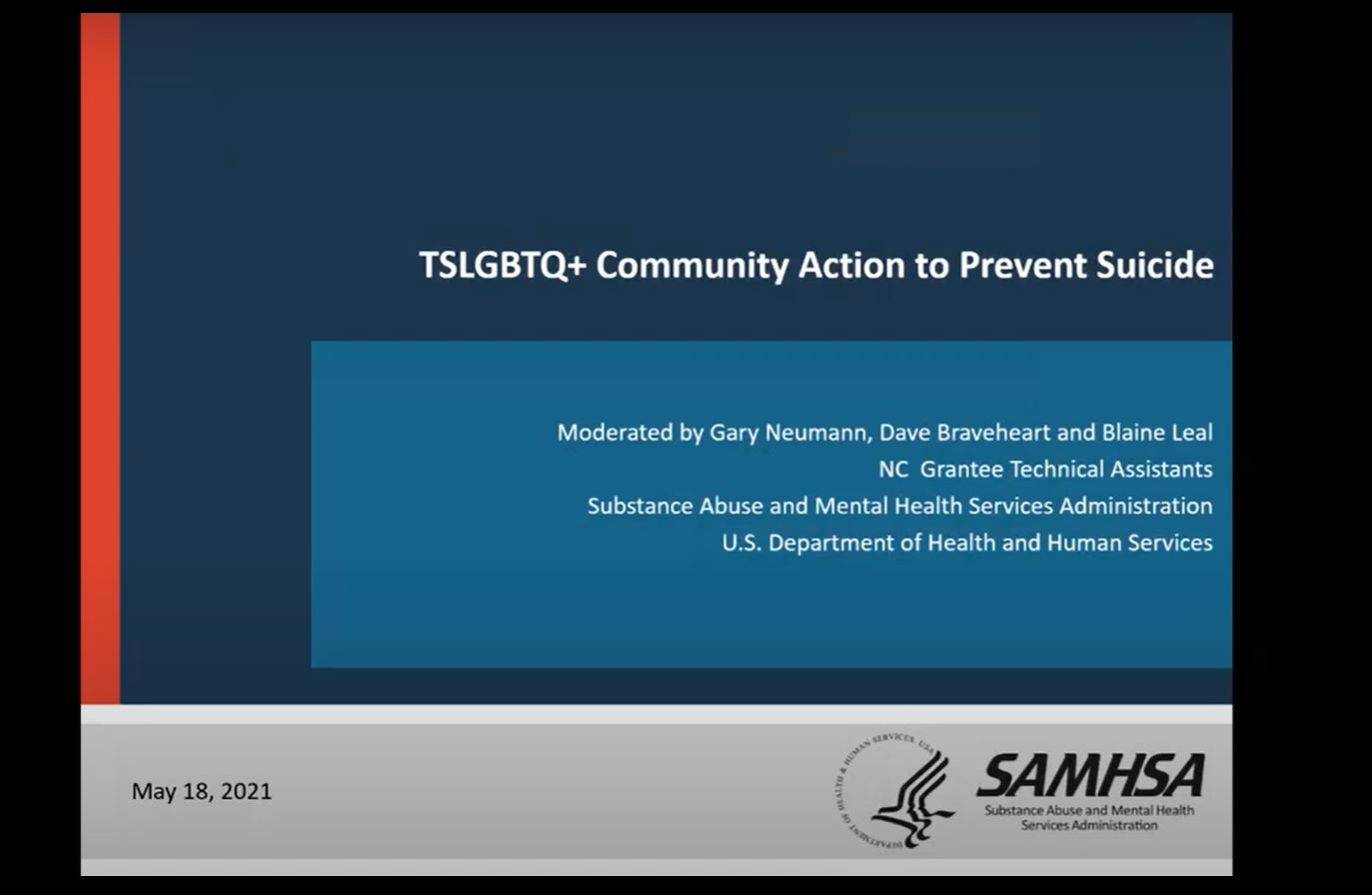 TSLGBTQ+ Community Action to Prevent Suicide