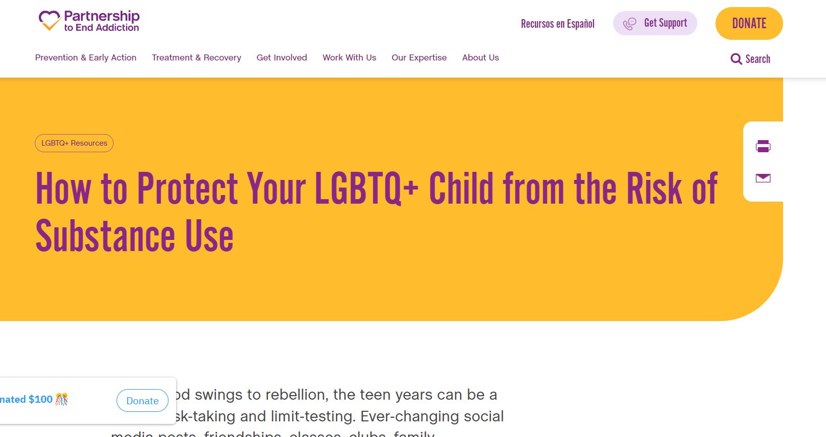 Partnership to End Addiction: How to Protect Your LGBTQ+ Child from the Risk of Substance Use