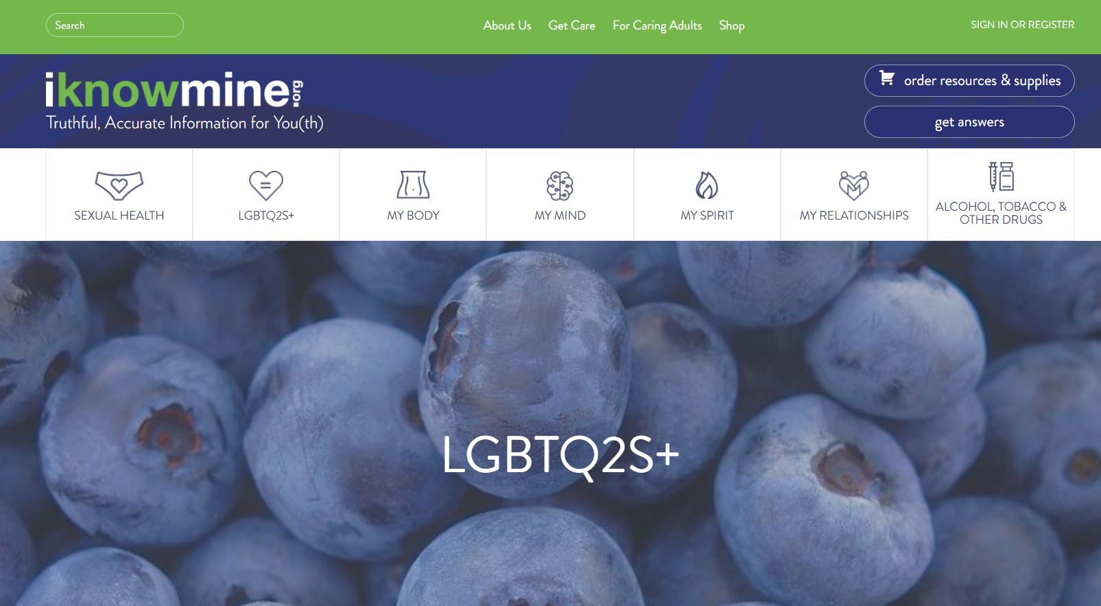 Iknowmine.org: LGBTQ2S+ Resources 