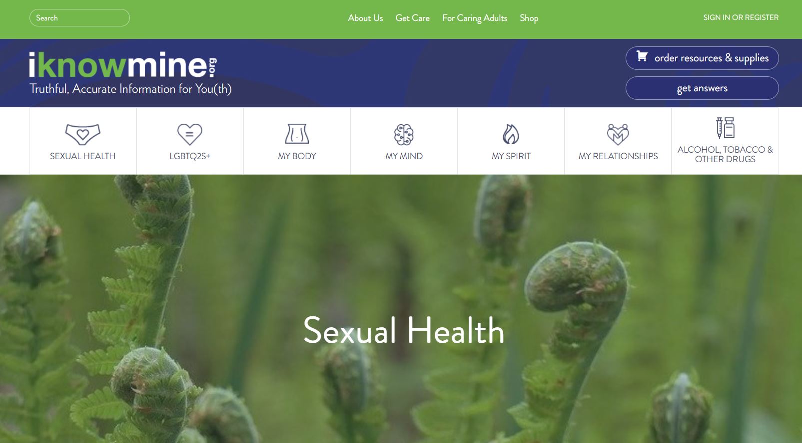 Iknowmine.org: Sexual Health 