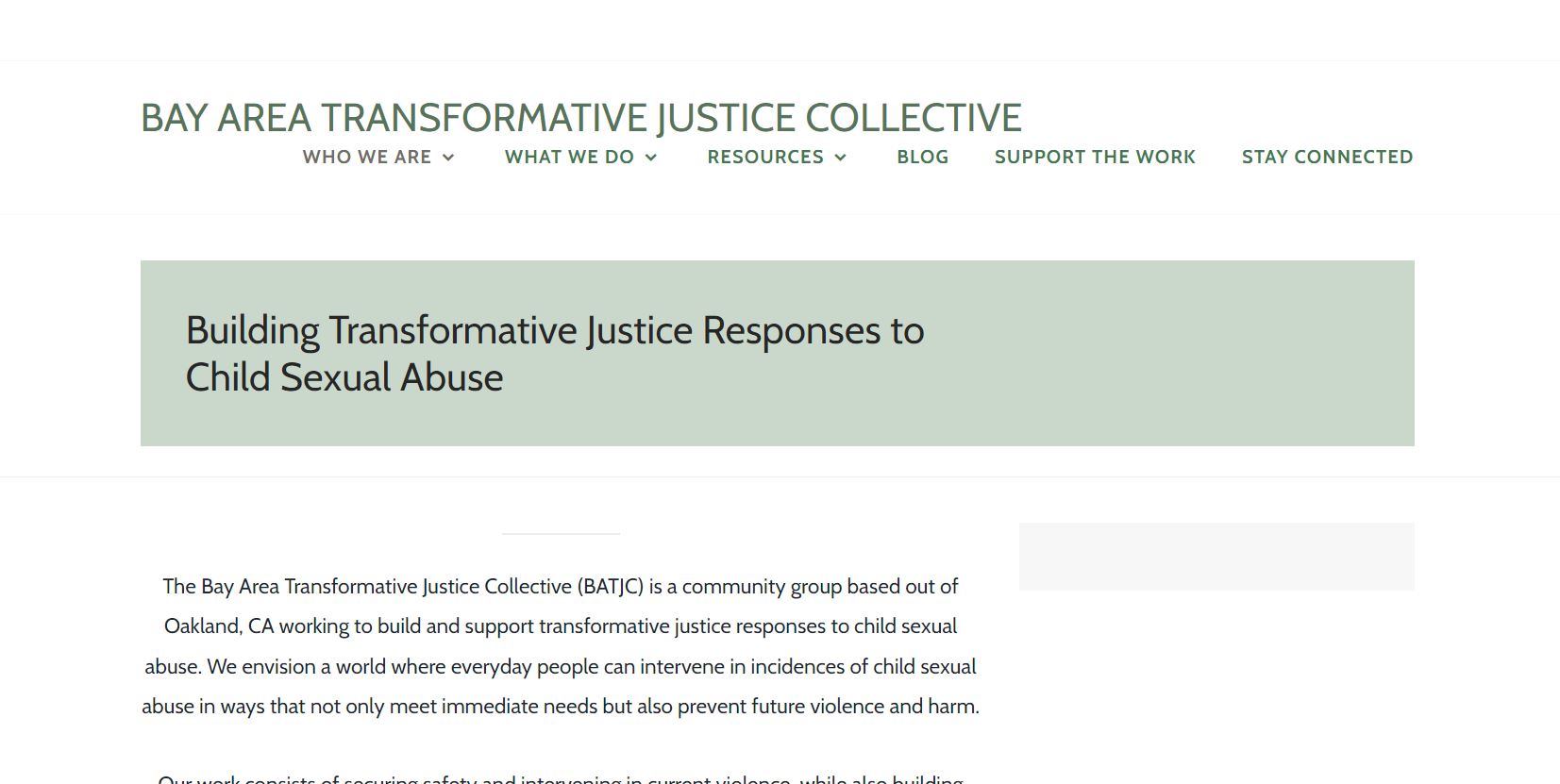 Bay Area Transformative Justice Collective