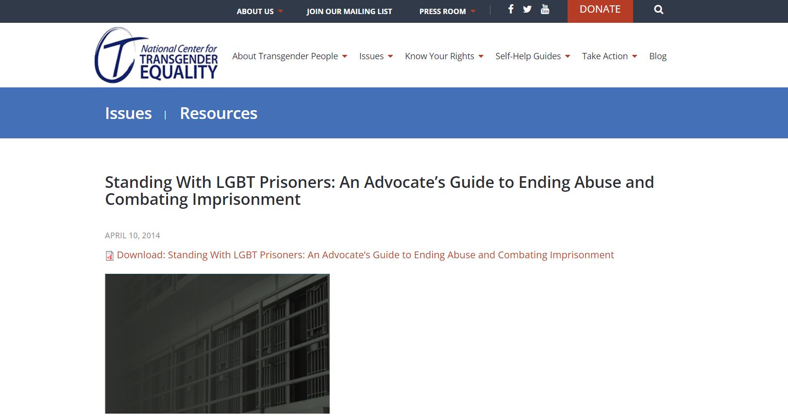 Standing with LGBT Prisoners: An Advocate's Guide to Ending Abuse and Combating Imprisonment