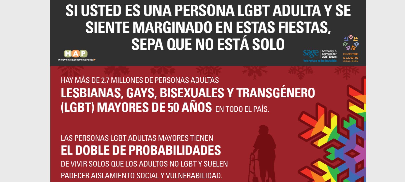 Infographic: LGBT Seniors and Social Isolation (Spanish)