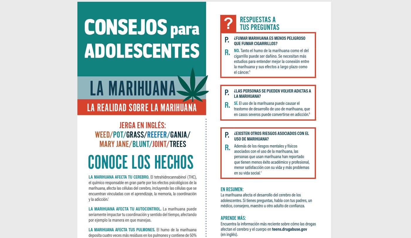 Consejos para adolescentes: la realidad sobre la marihuana (Spanish)