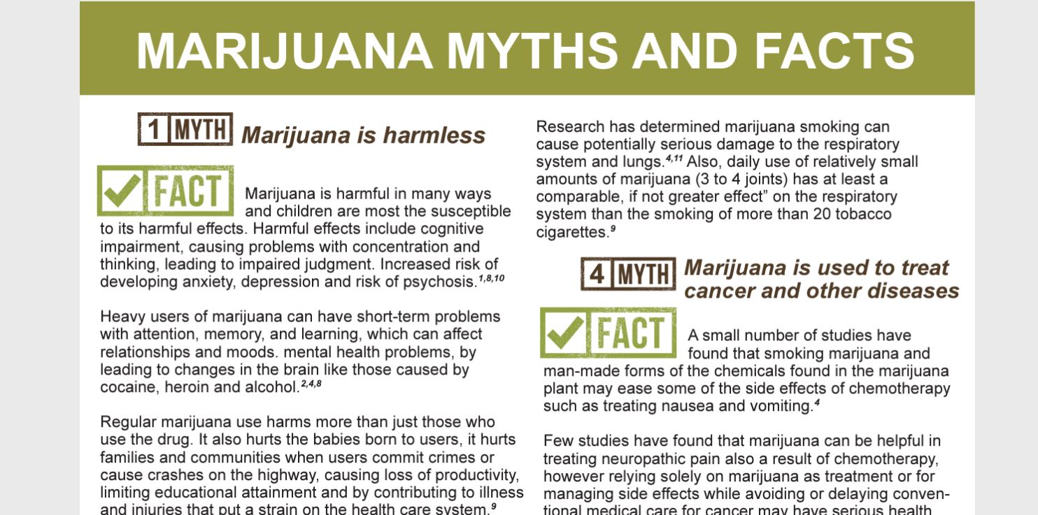 Marijuana Facts Vs Myths
