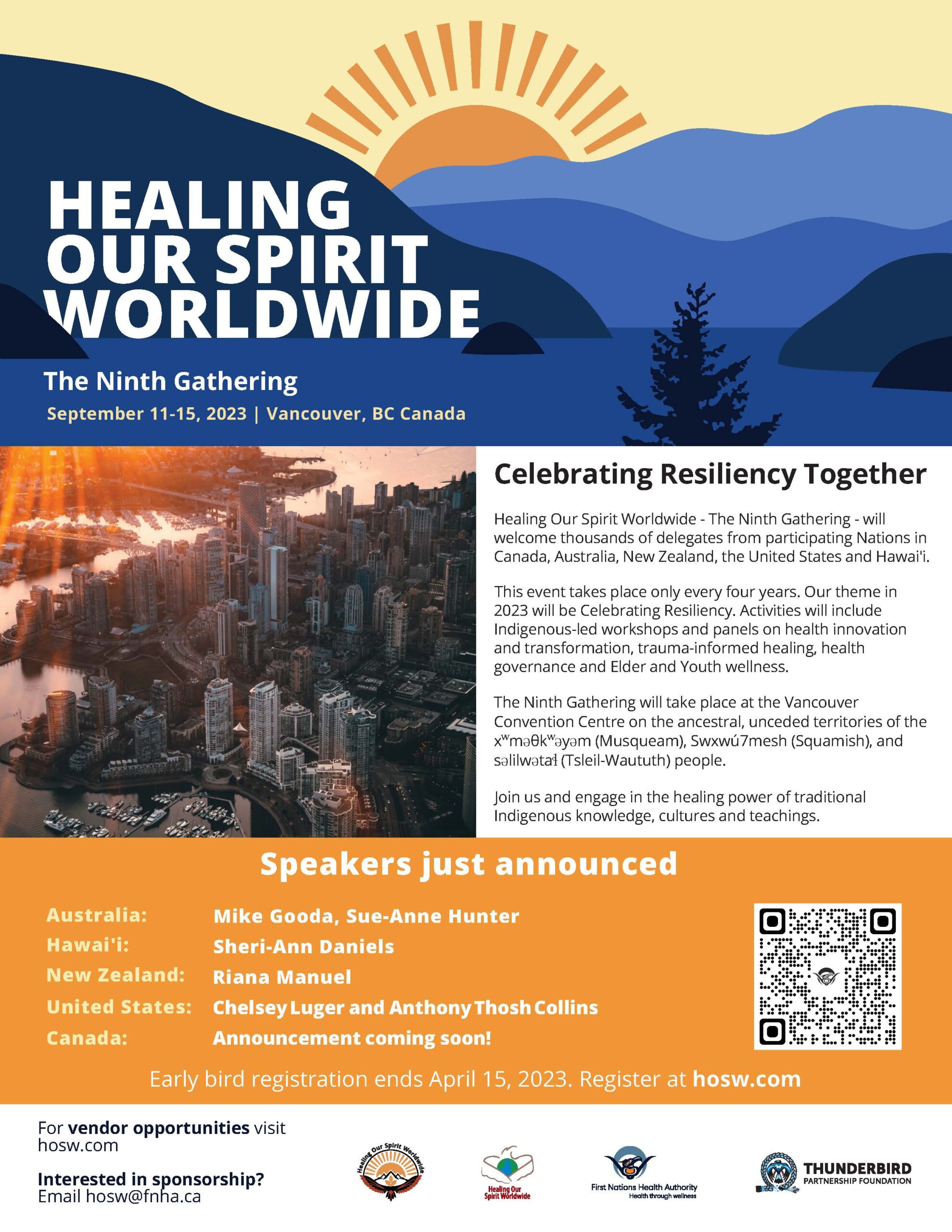 Healing Our Spirit Worldwide gathering brochure