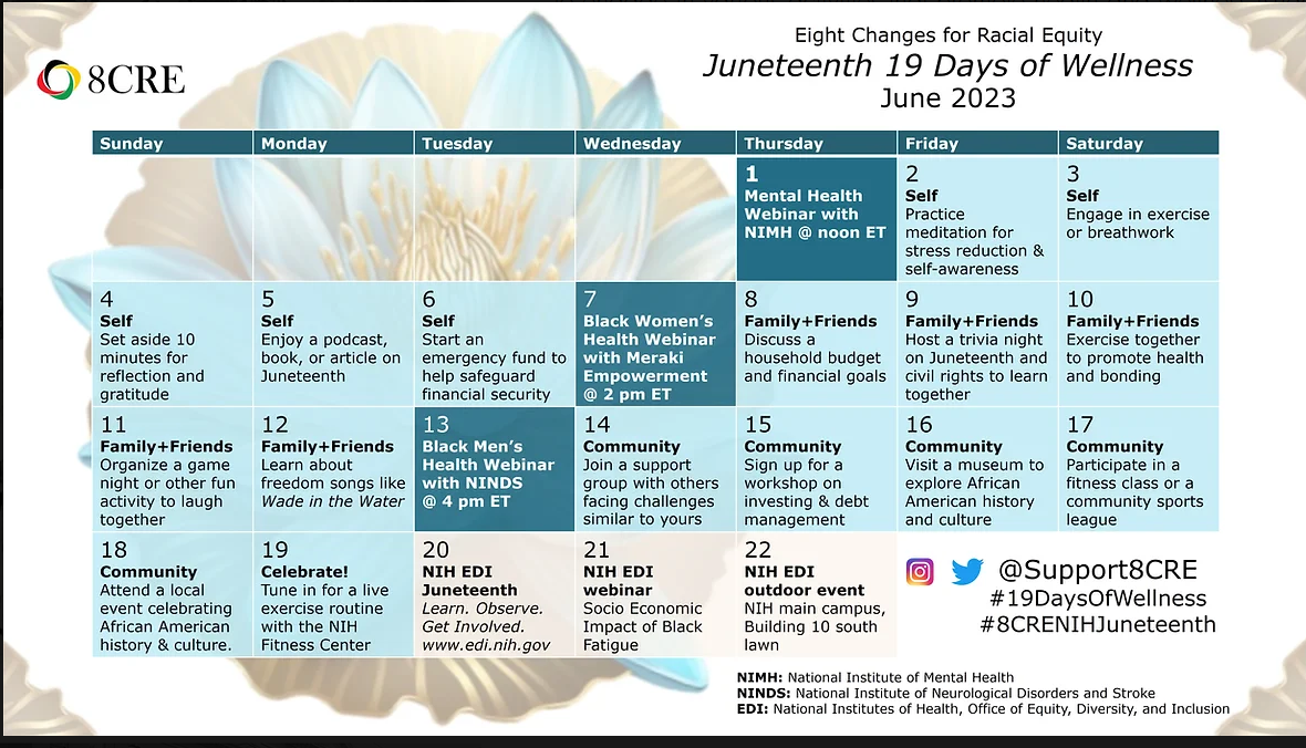 Juneteenth 19 Days of Wellness Observance
