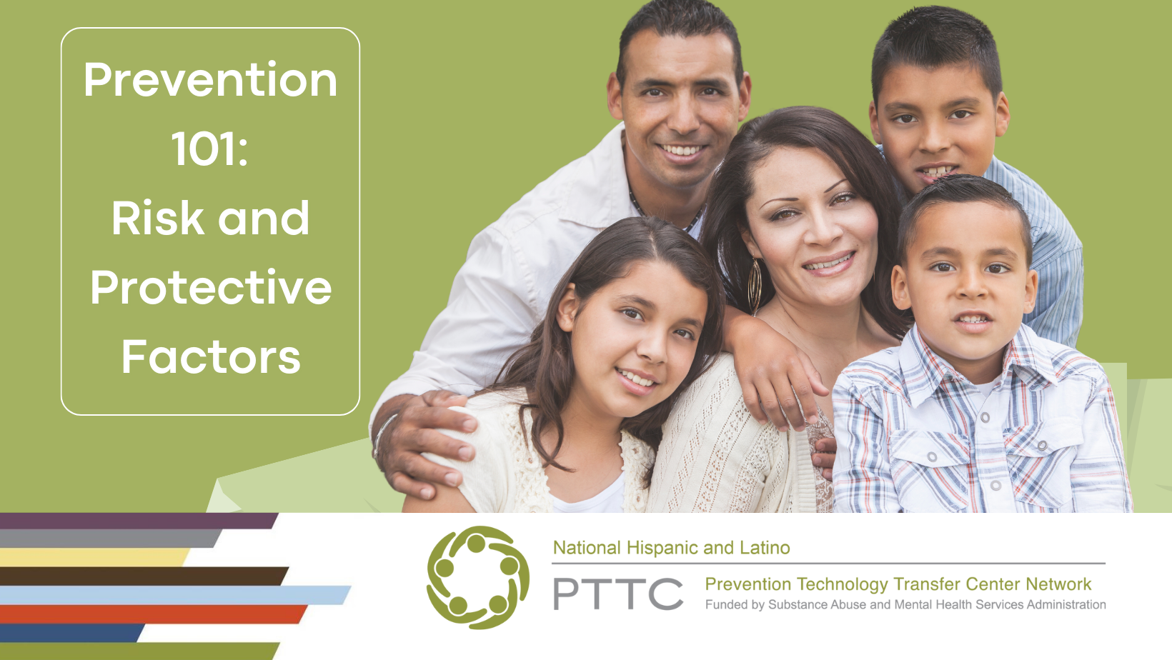 Banner graphic with a Hispanic family and title