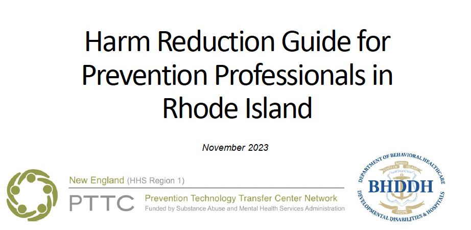 Harm Reduction Guide for Prevention Professionals in Rhode Island
