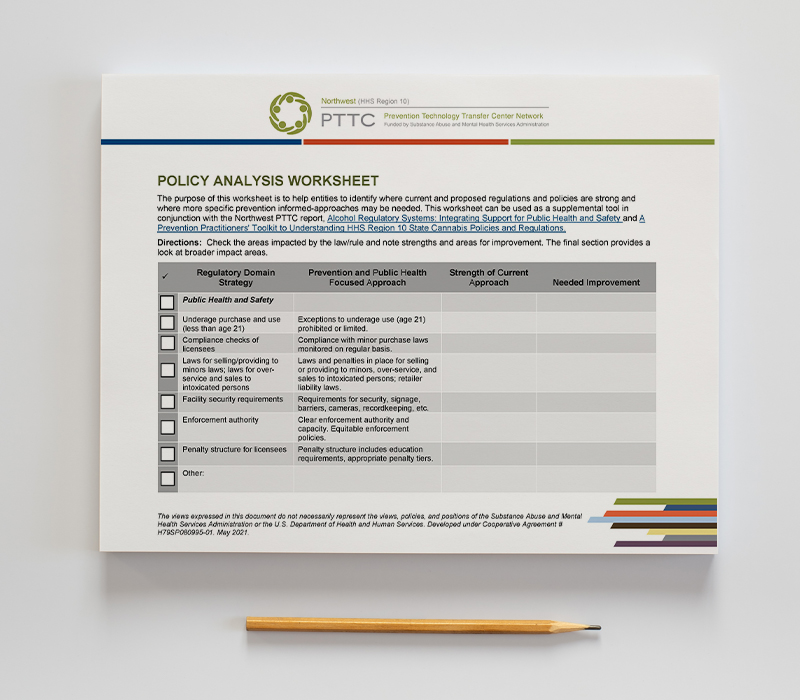 Policy Analysis Worksheet checklist